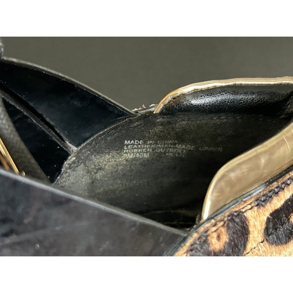 Michael Kors Felix Black Leopard Calf Hair Wedge Sneakers Shoes Womens 9M - Picture 10 of 12